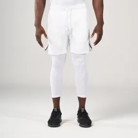 ⁠2 in 1 Long Shorts - White