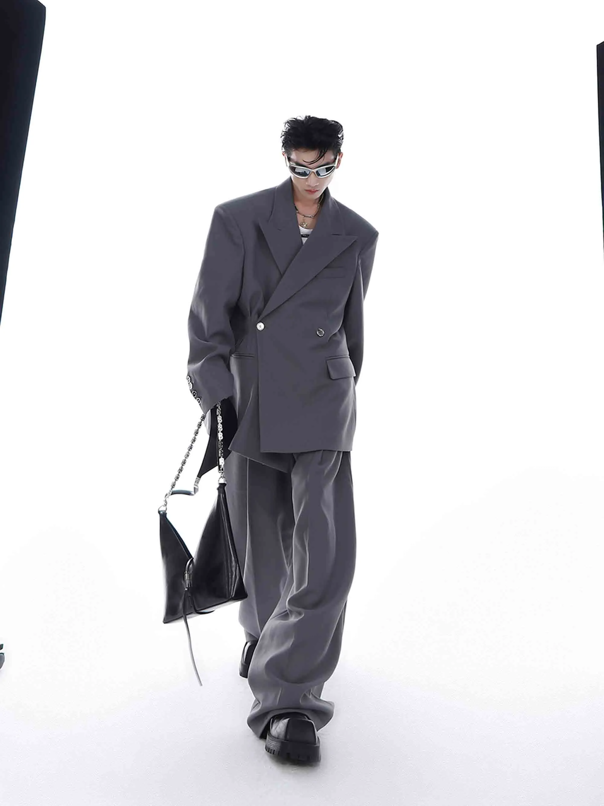 【23s Feb.】High Shoulder Black/Grey Jacket