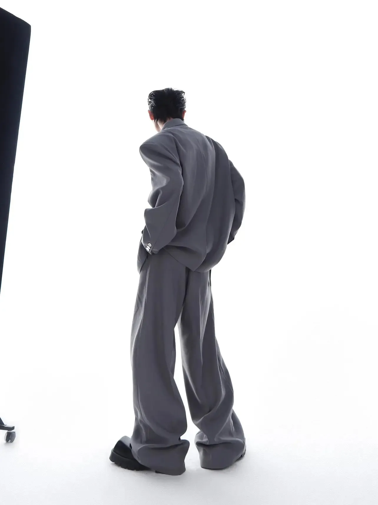 【23s Feb.】High Shoulder Black/Grey Jacket