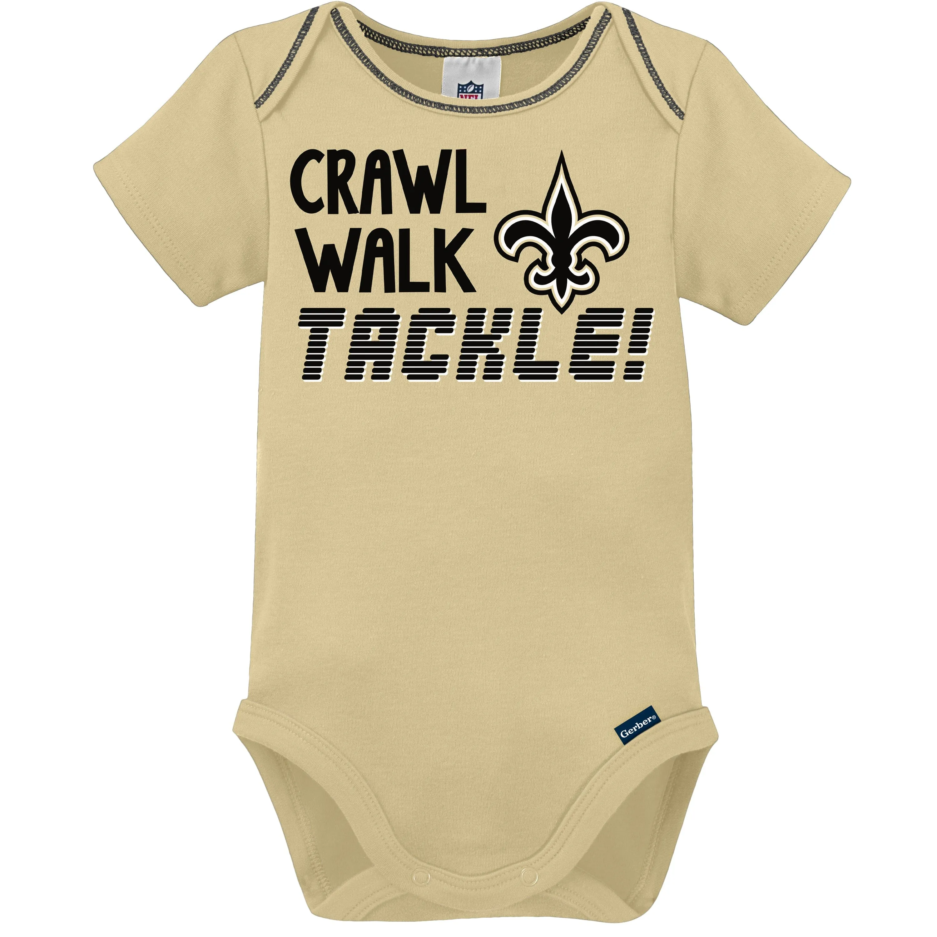 3-Pack Baby Boys Saints Short Sleeve Bodysuits