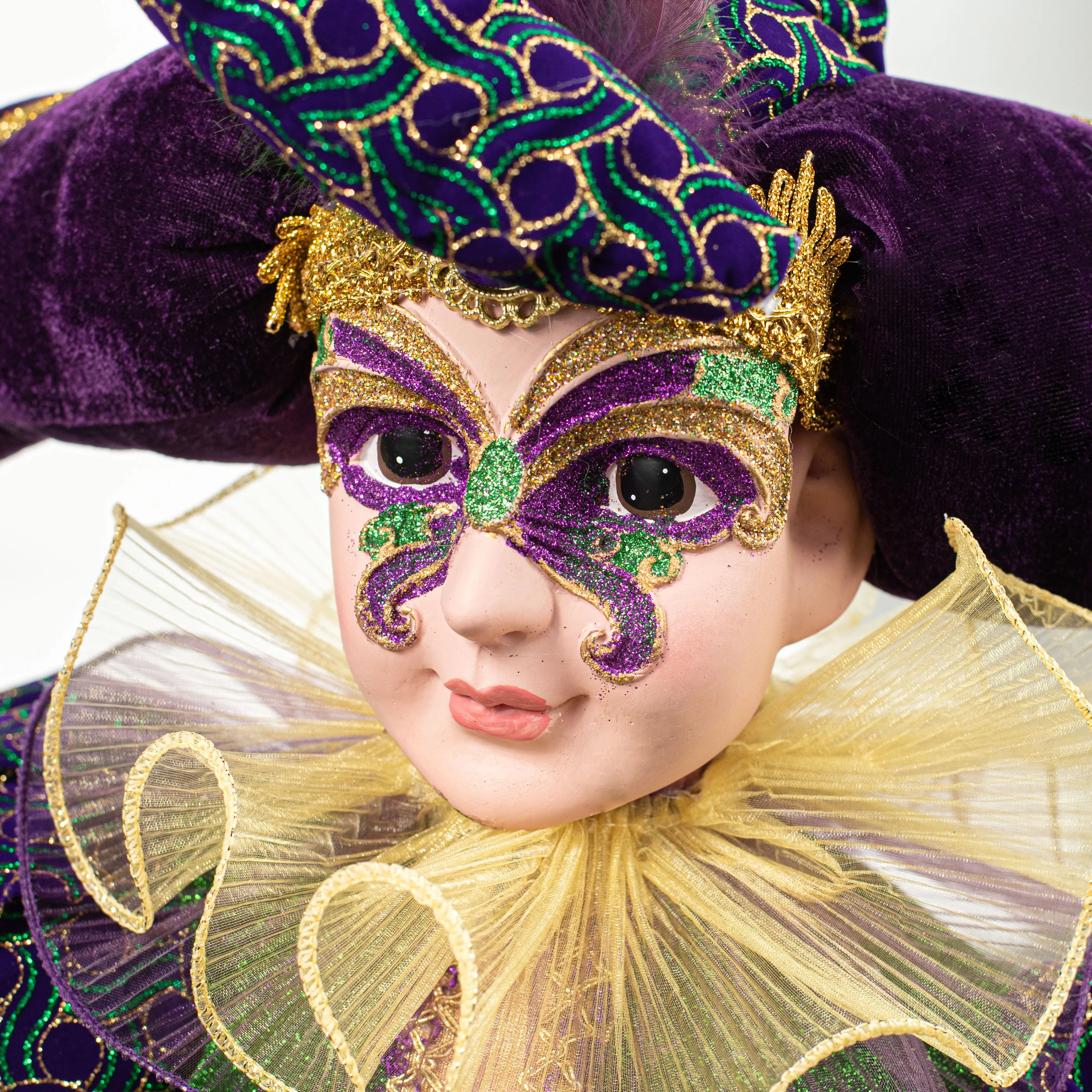 48" Standing Mardi Gras Jester Doll