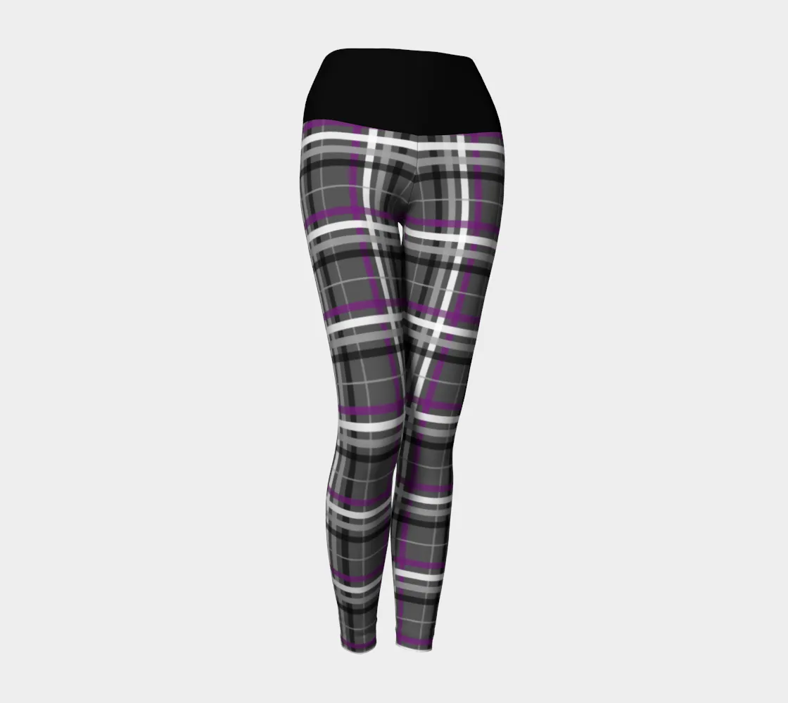 Asexual Plaid Yoga Leggings