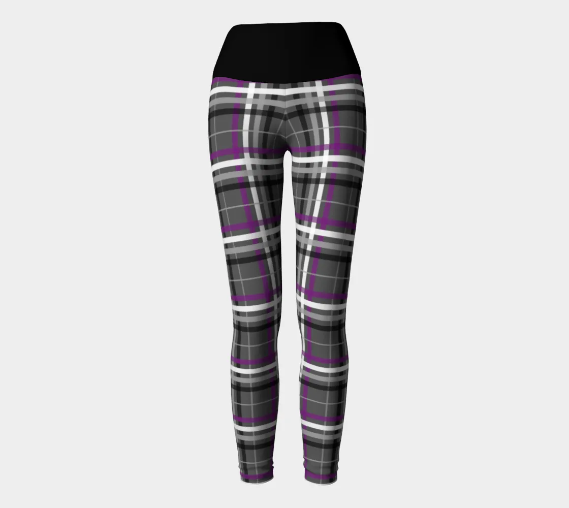 Asexual Plaid Yoga Leggings