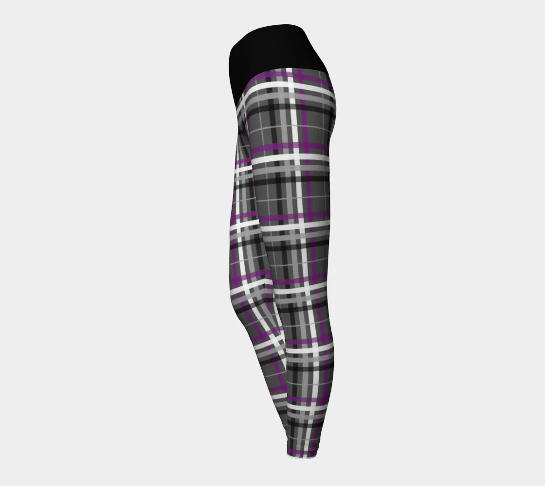 Asexual Plaid Yoga Leggings