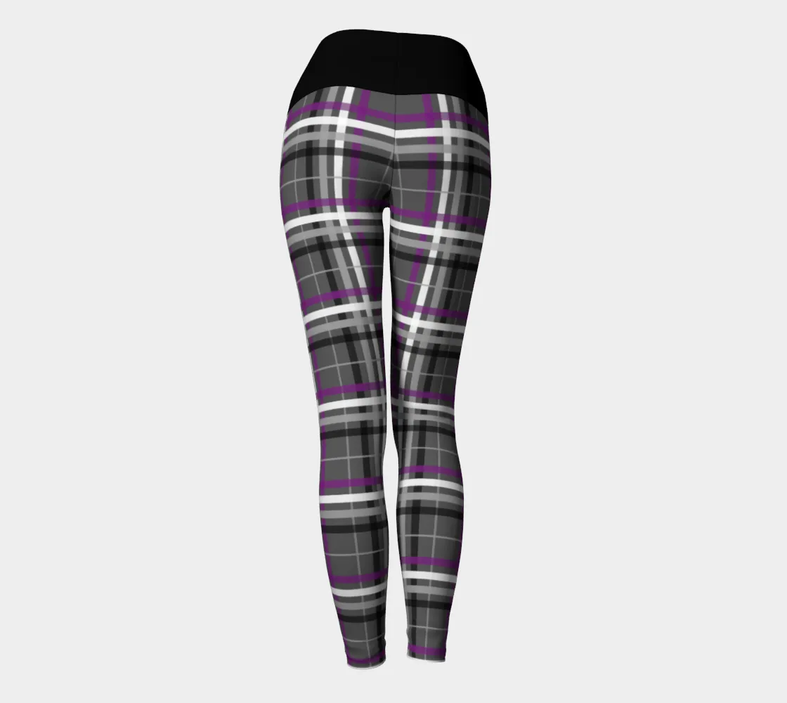 Asexual Plaid Yoga Leggings