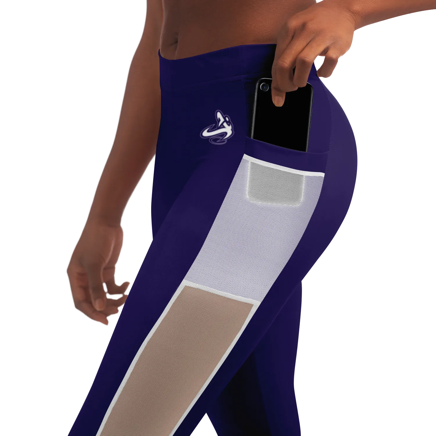 ATHLETIC APPARATUS NAVY WL V1 MESH POCKET LEGGING