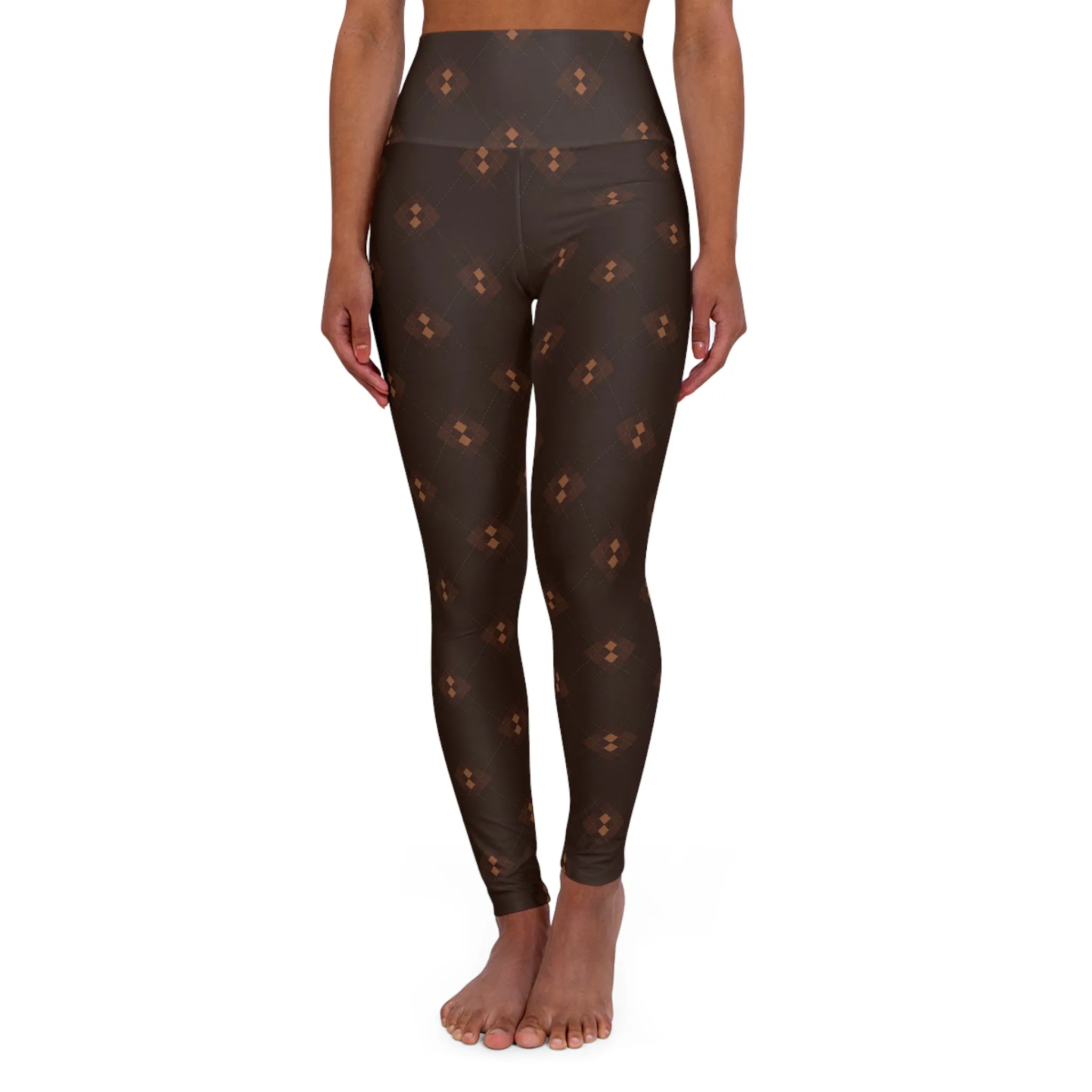 Autumn Argyle High Waisted Yoga Leggings (AOP) - EmpressKorea