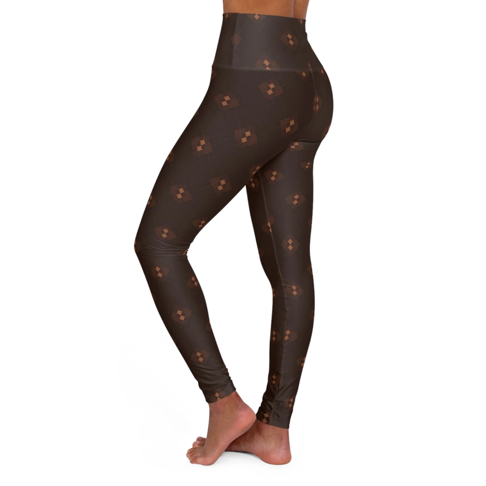 Autumn Argyle High Waisted Yoga Leggings (AOP) - EmpressKorea