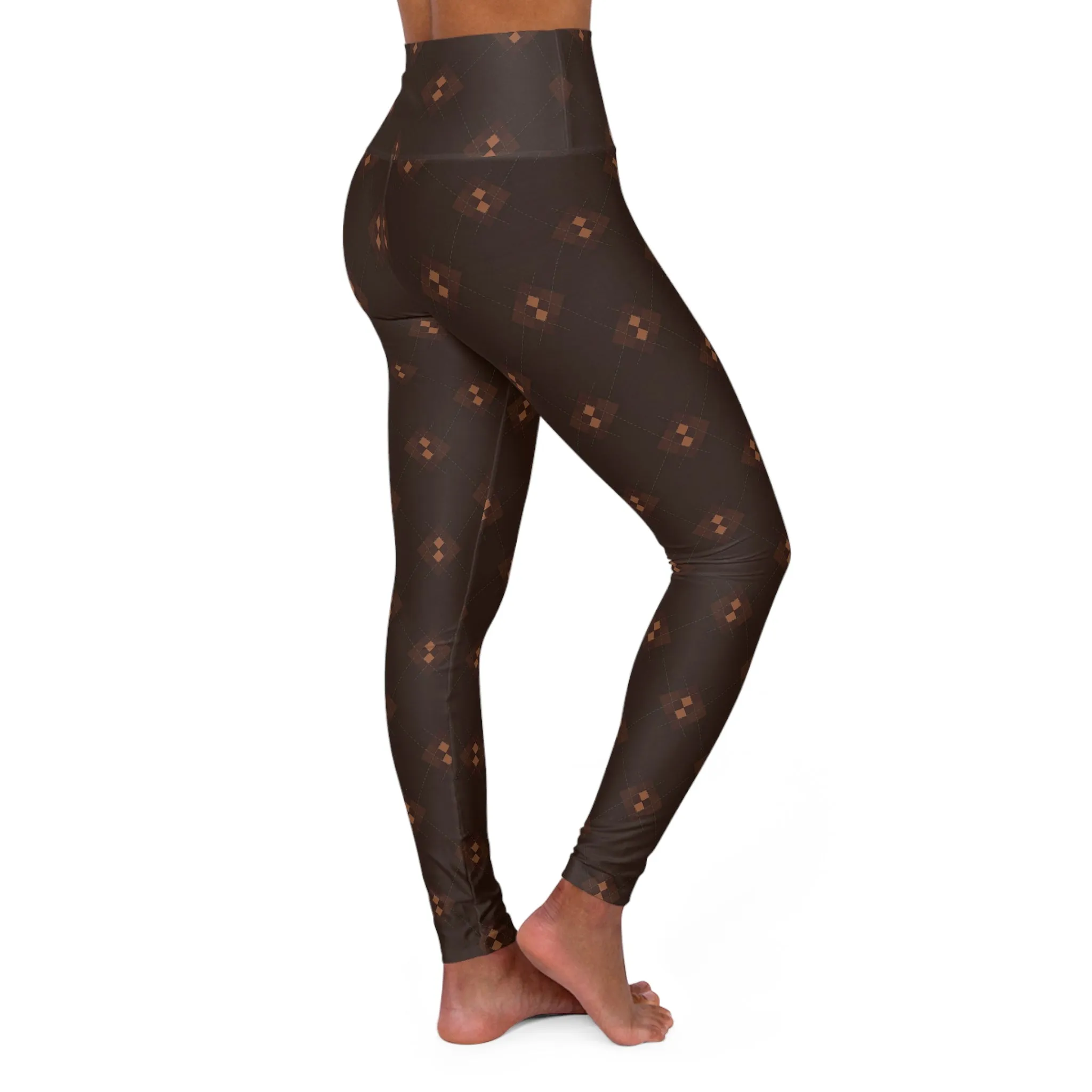 Autumn Argyle High Waisted Yoga Leggings (AOP) - EmpressKorea