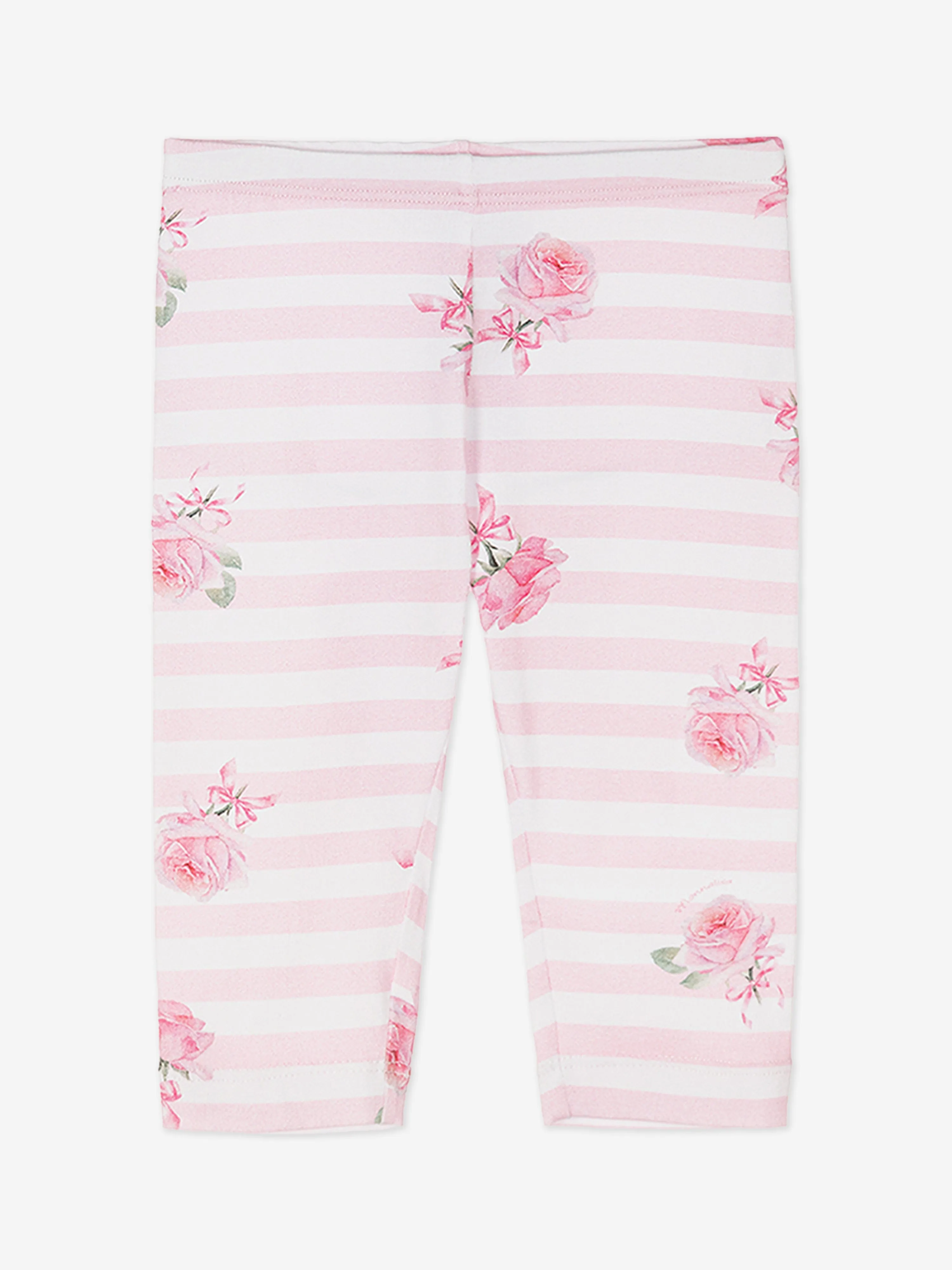 Baby Girls T-Shirt and Leggings Set in White
