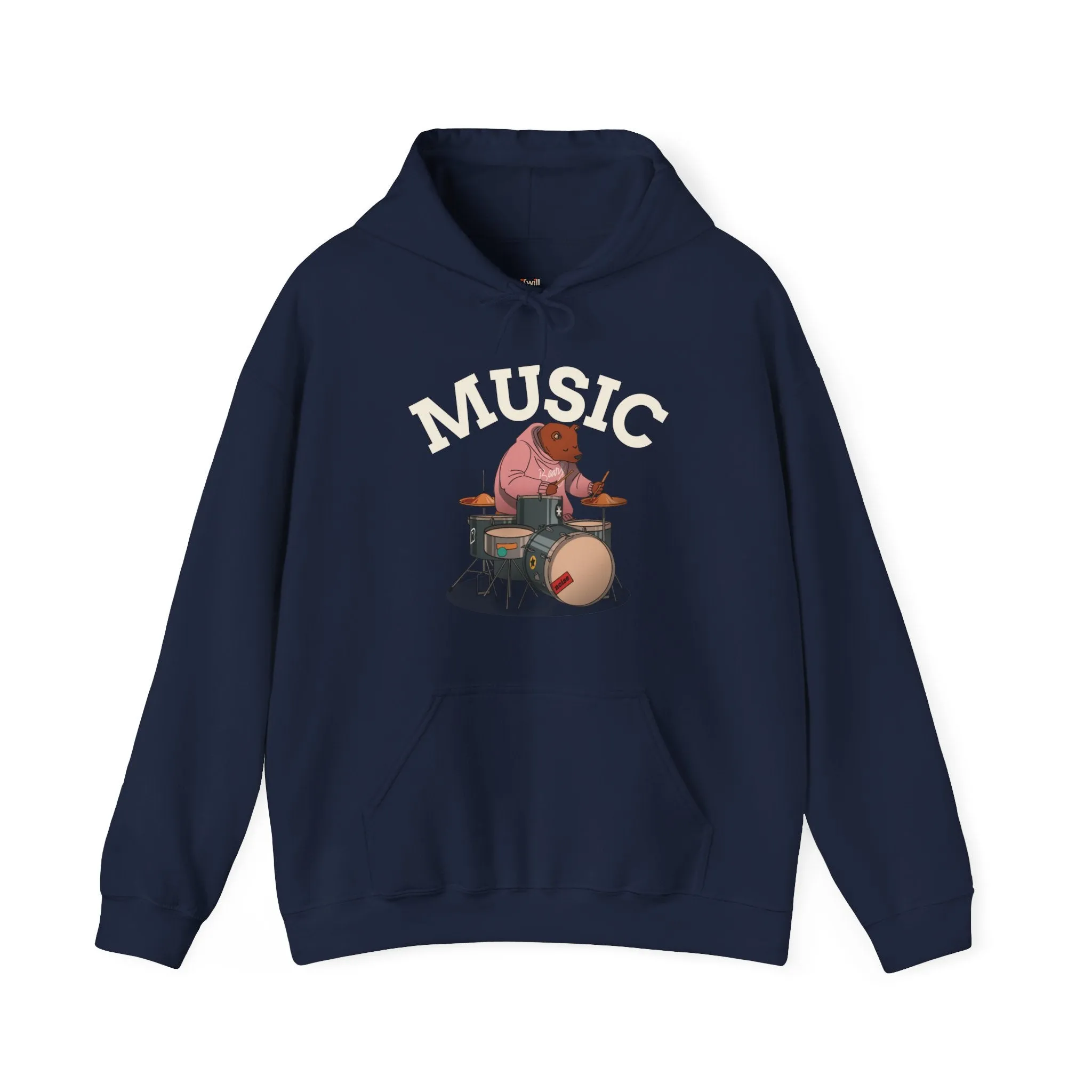 Band Bear Beats Drummer Hoodie
