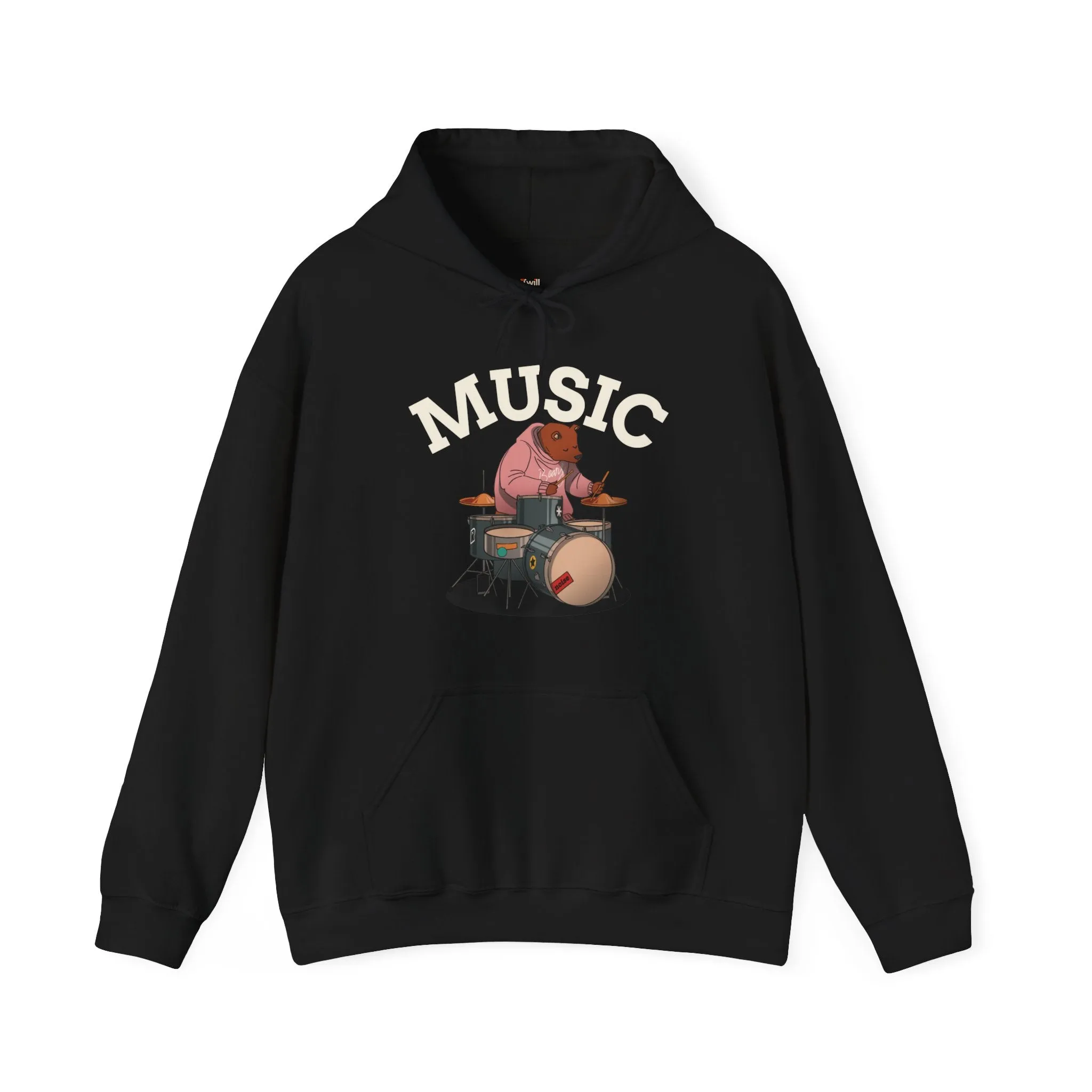 Band Bear Beats Drummer Hoodie