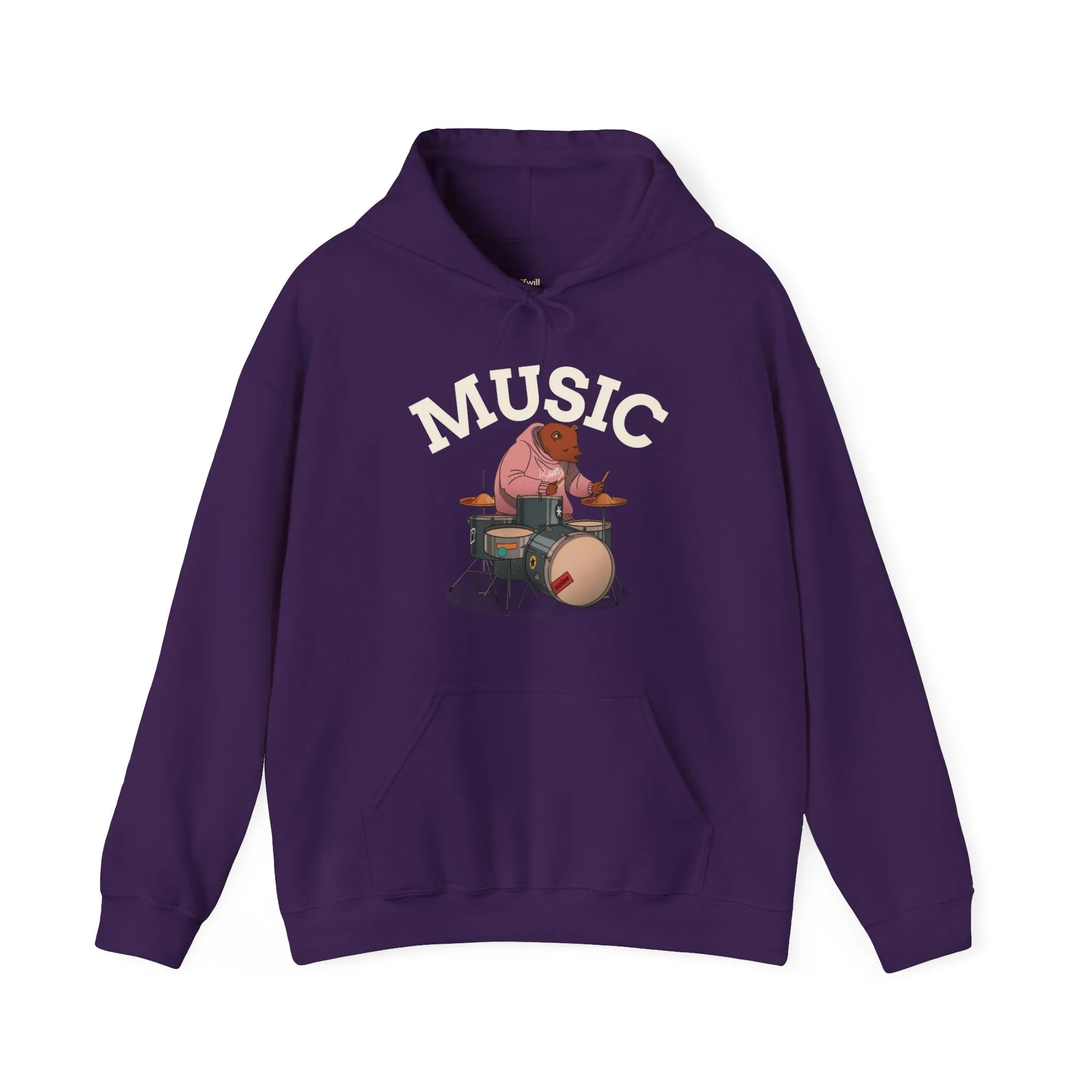 Band Bear Beats Drummer Hoodie