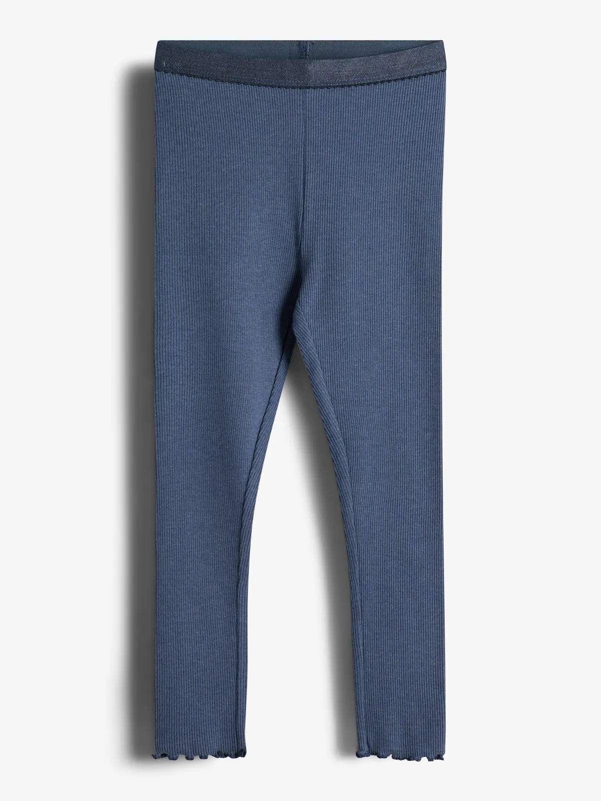 Basic Modal Rib Leggings - Kids - Vintage Blue