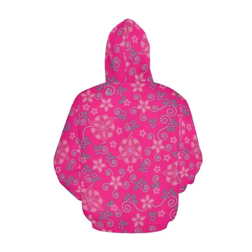 Berry Picking Pink Hoodie for Women (USA Size)
