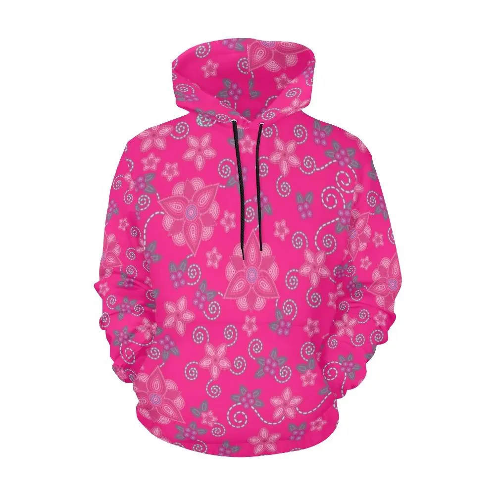 Berry Picking Pink Hoodie for Women (USA Size)