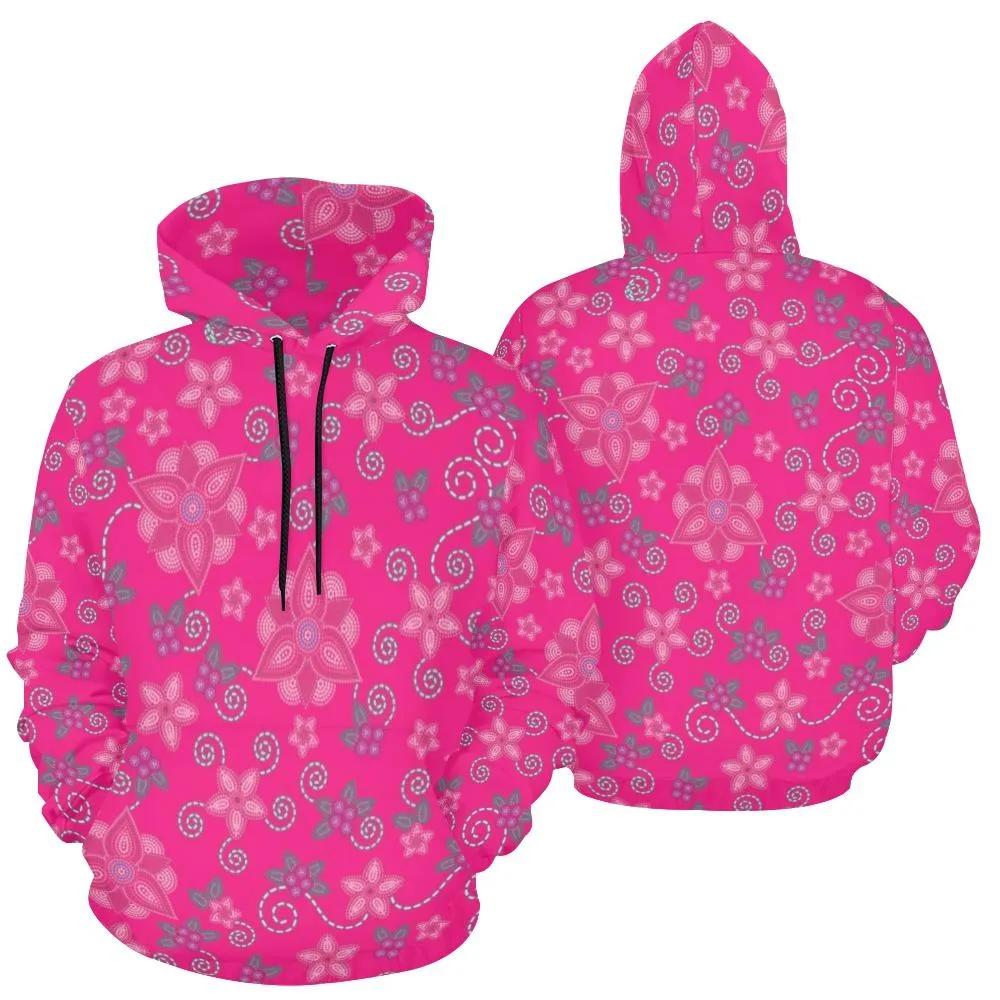 Berry Picking Pink Hoodie for Women (USA Size)
