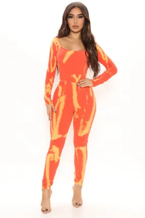 Best Of Both Worlds Legging Set - Orange/combo
