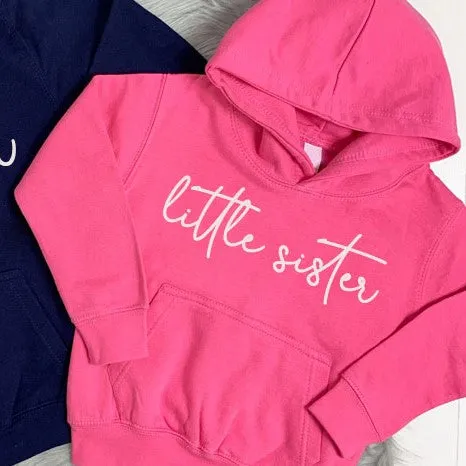 Big Brother/Little Sister Matching Script Hoodies (MRK X)