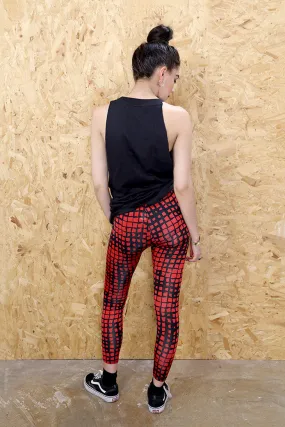 Black And Red Square Eyed Leggings