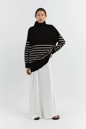 BROOKLYN BLACK/STONE STRIPE JUMPER