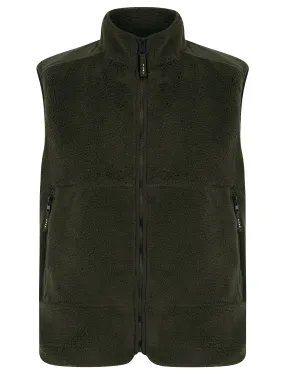Calixto Teddy Borg Fleece Gilet Body Warmer in Deep Depths - Tokyo Laundry
