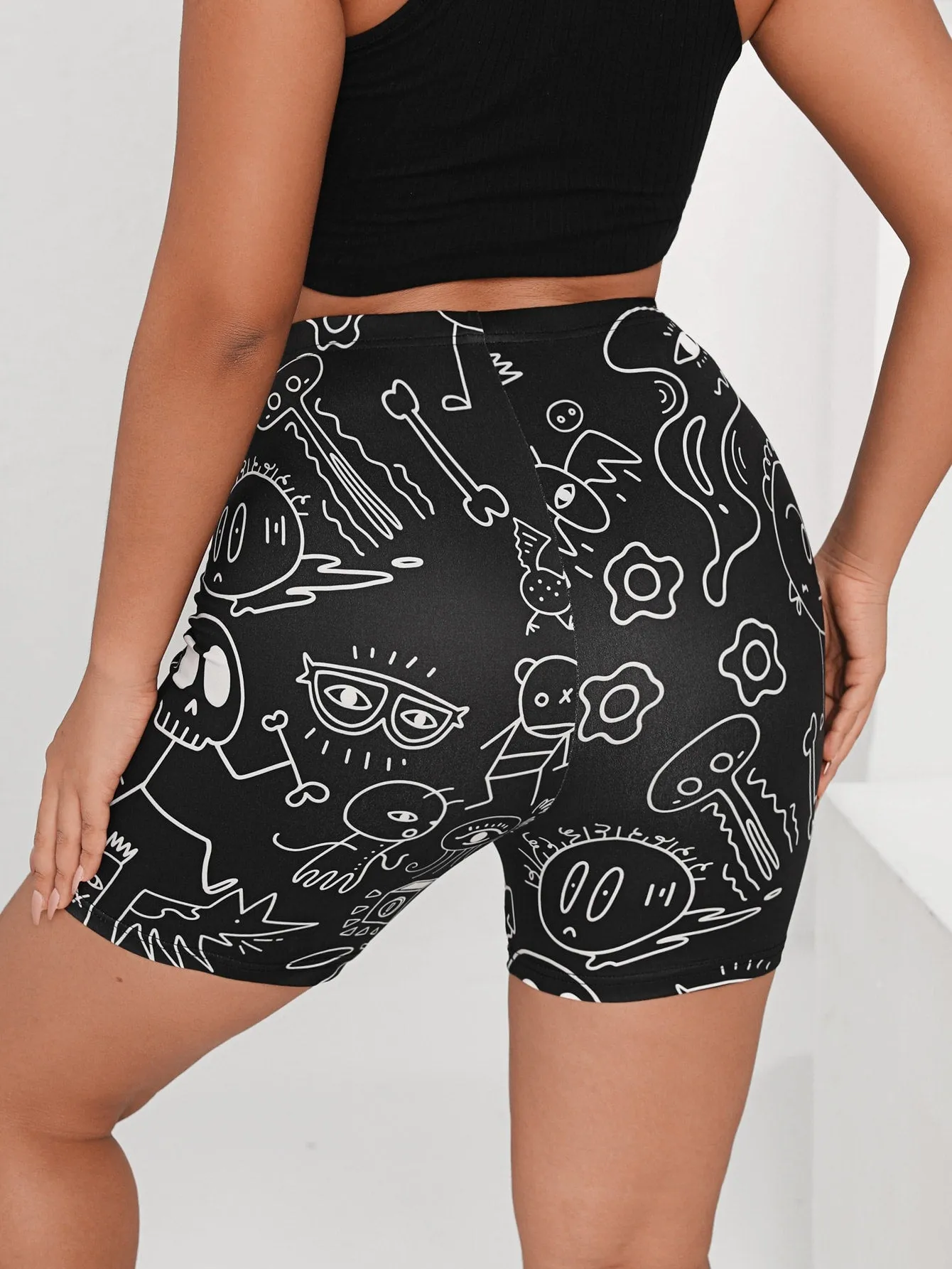 Cartoon Short Plus Size Leggings
