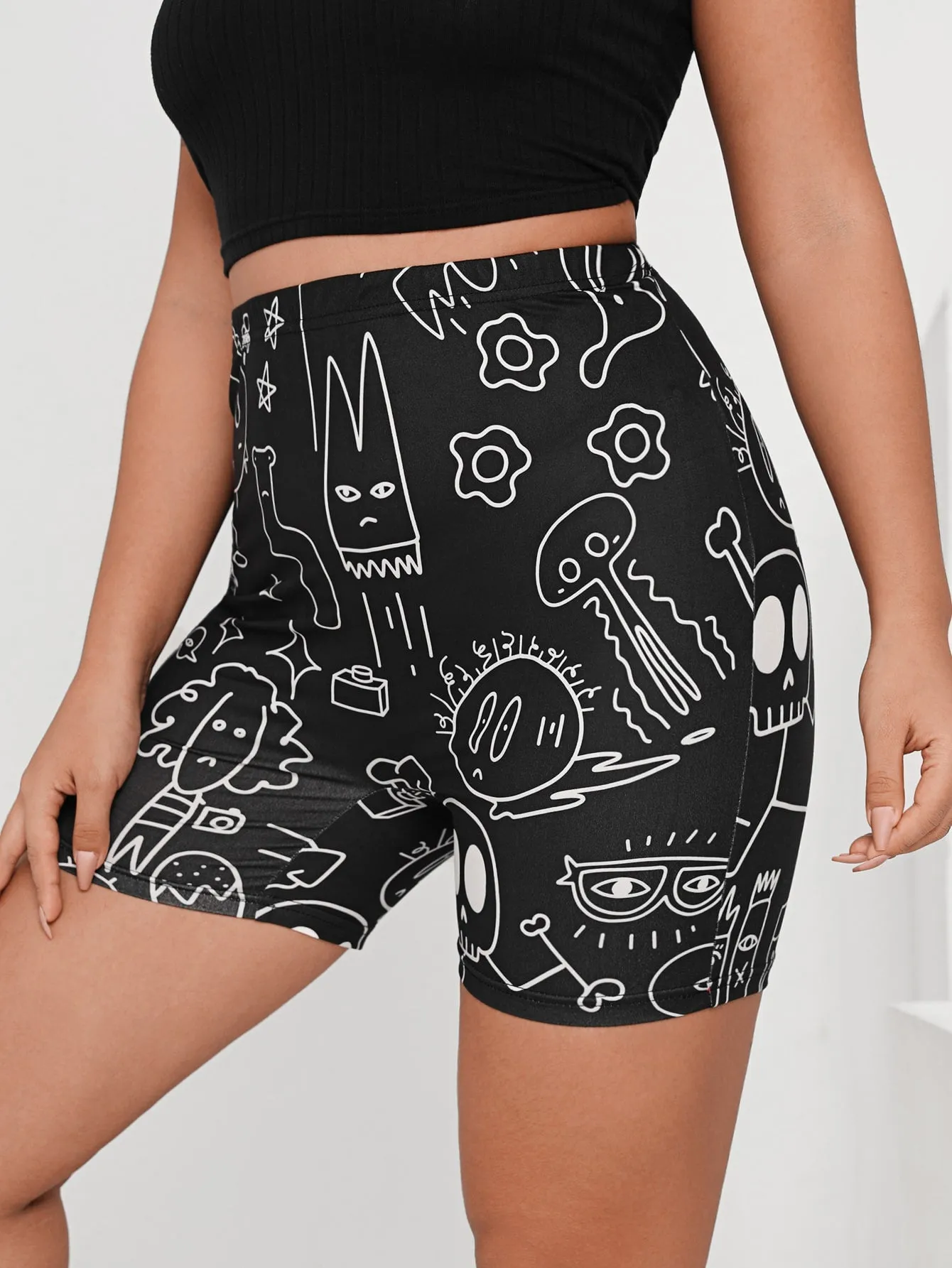 Cartoon Short Plus Size Leggings