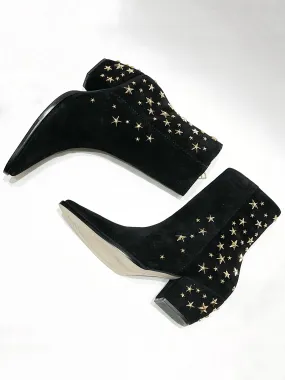 Caty Ankle Star Boot - Black