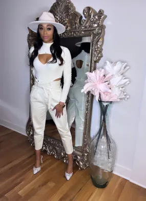 Cream 2-Piece Bodysuit