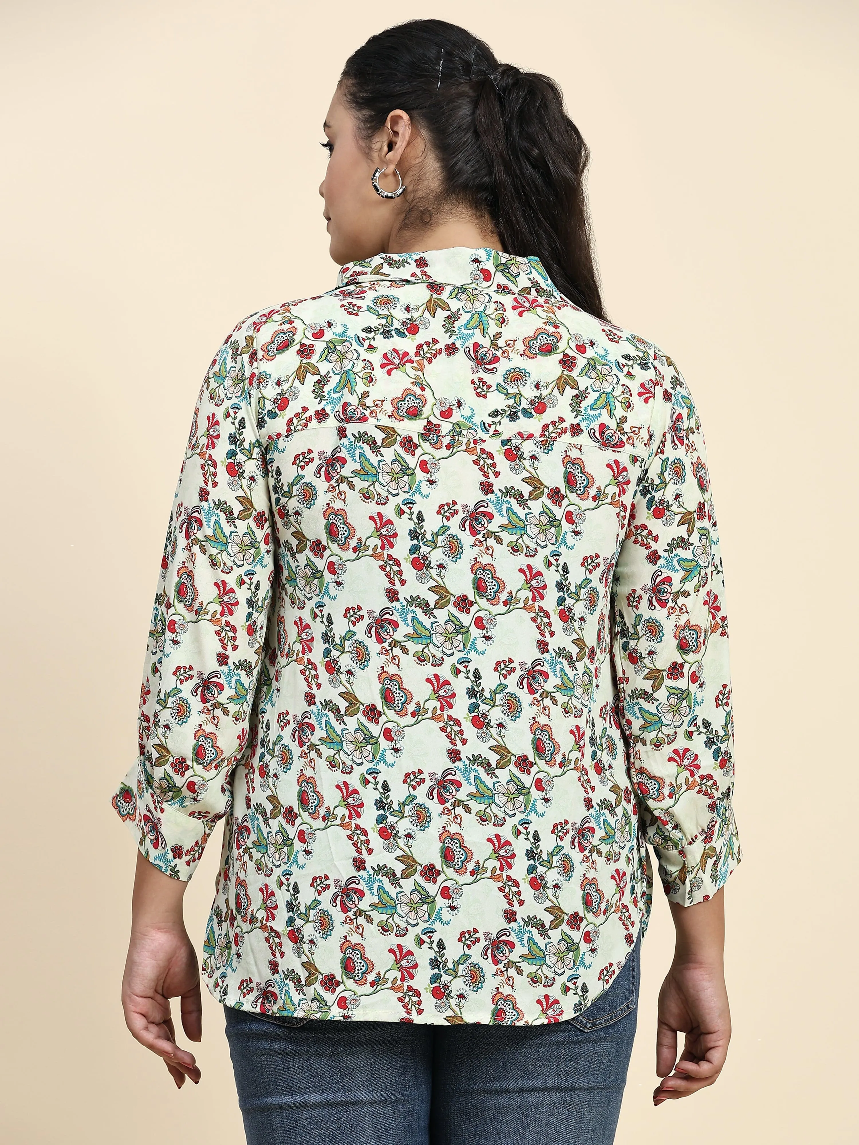 Cream Chintz Top