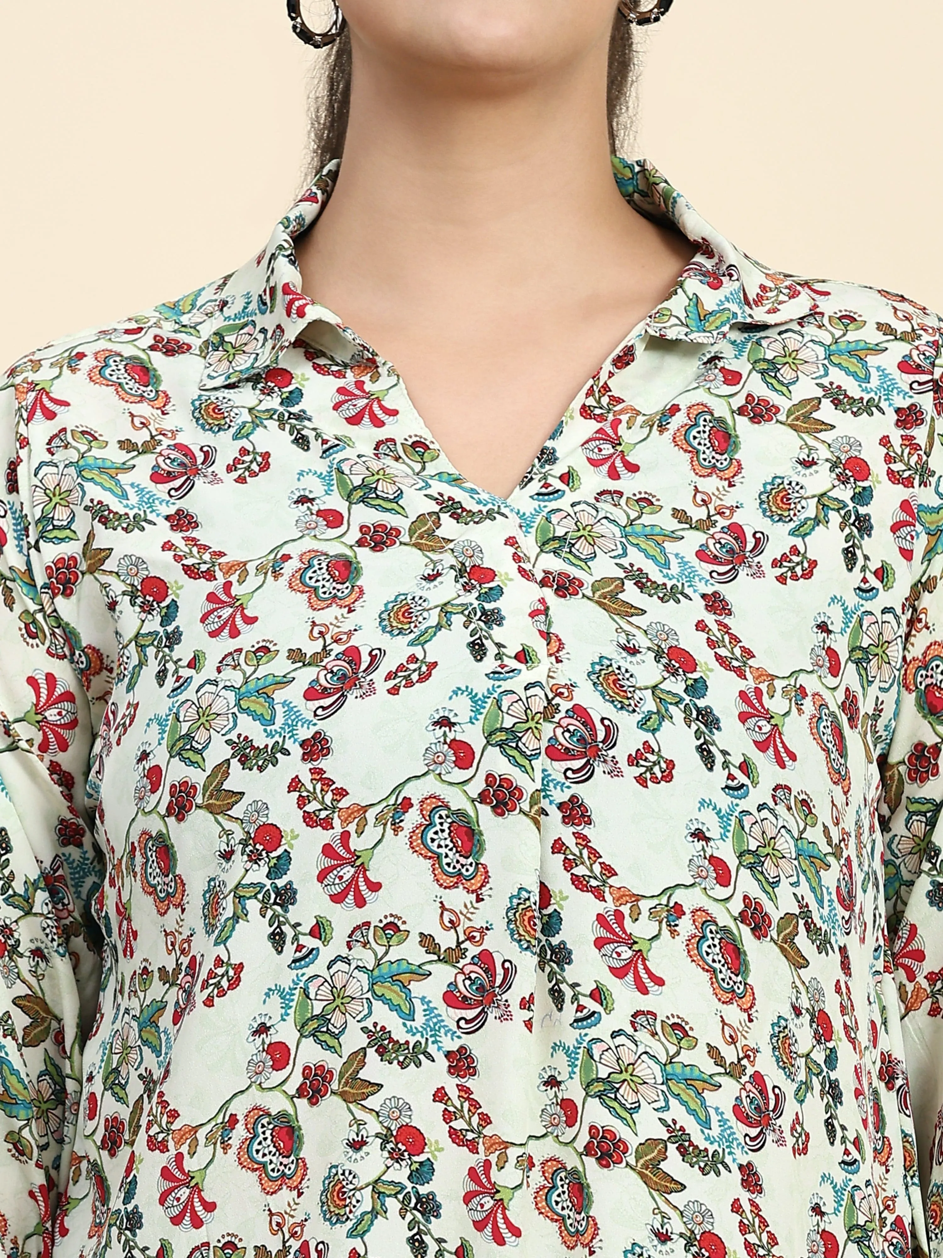 Cream Chintz Top