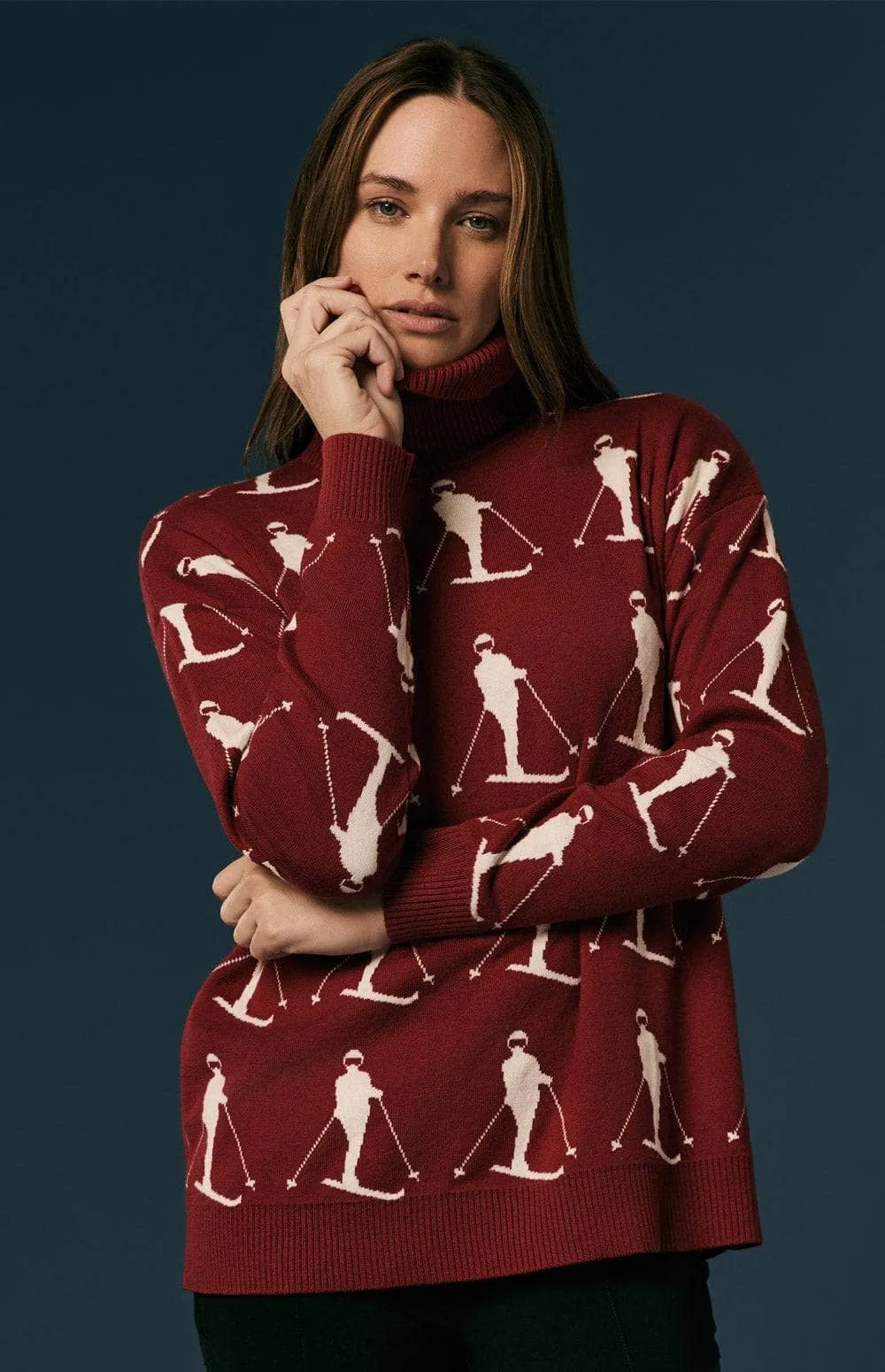 Dani Vintage Sweater | Deep Red
