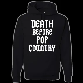 Death Before Pop Country logo Hoodie with DBPC Wolf