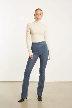 Denim Suede Micro Flare