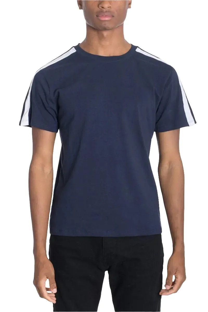 Dual Stripe Short Sleeve Tee - Stylish Men's T-Shirt
