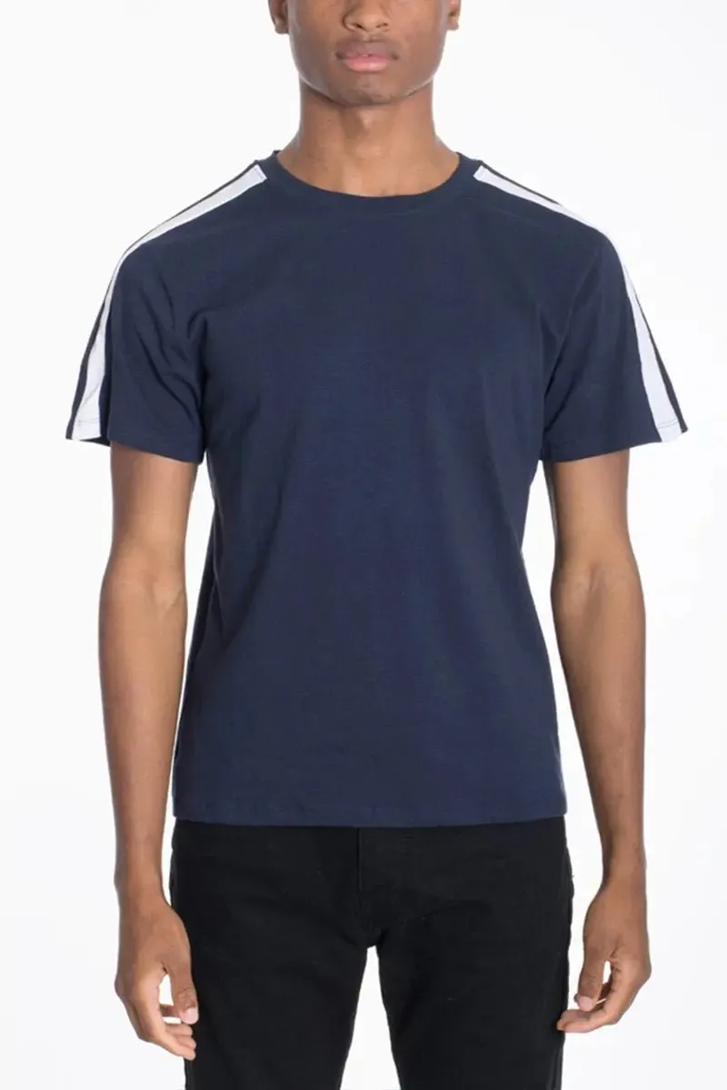 Dual Stripe Short Sleeve Tee - Stylish Men's T-Shirt