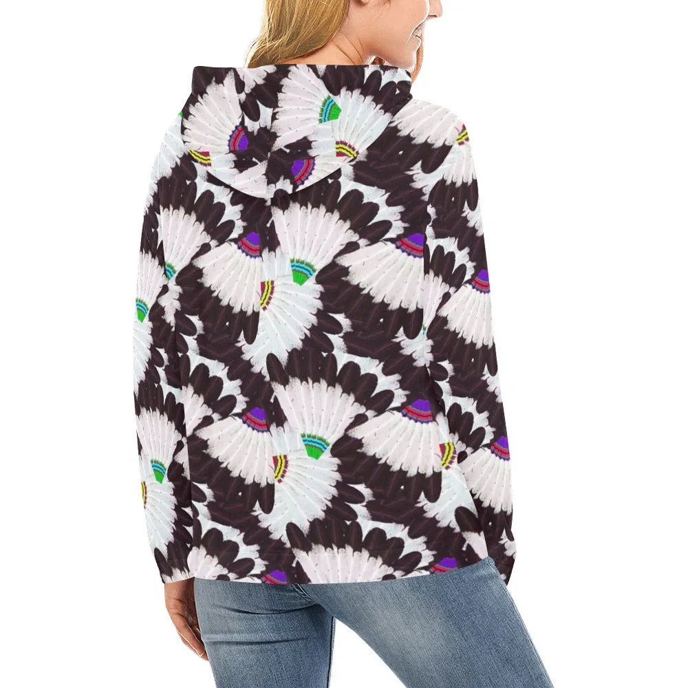 Eagle Feather Fans Hoodie for Women (USA Size)