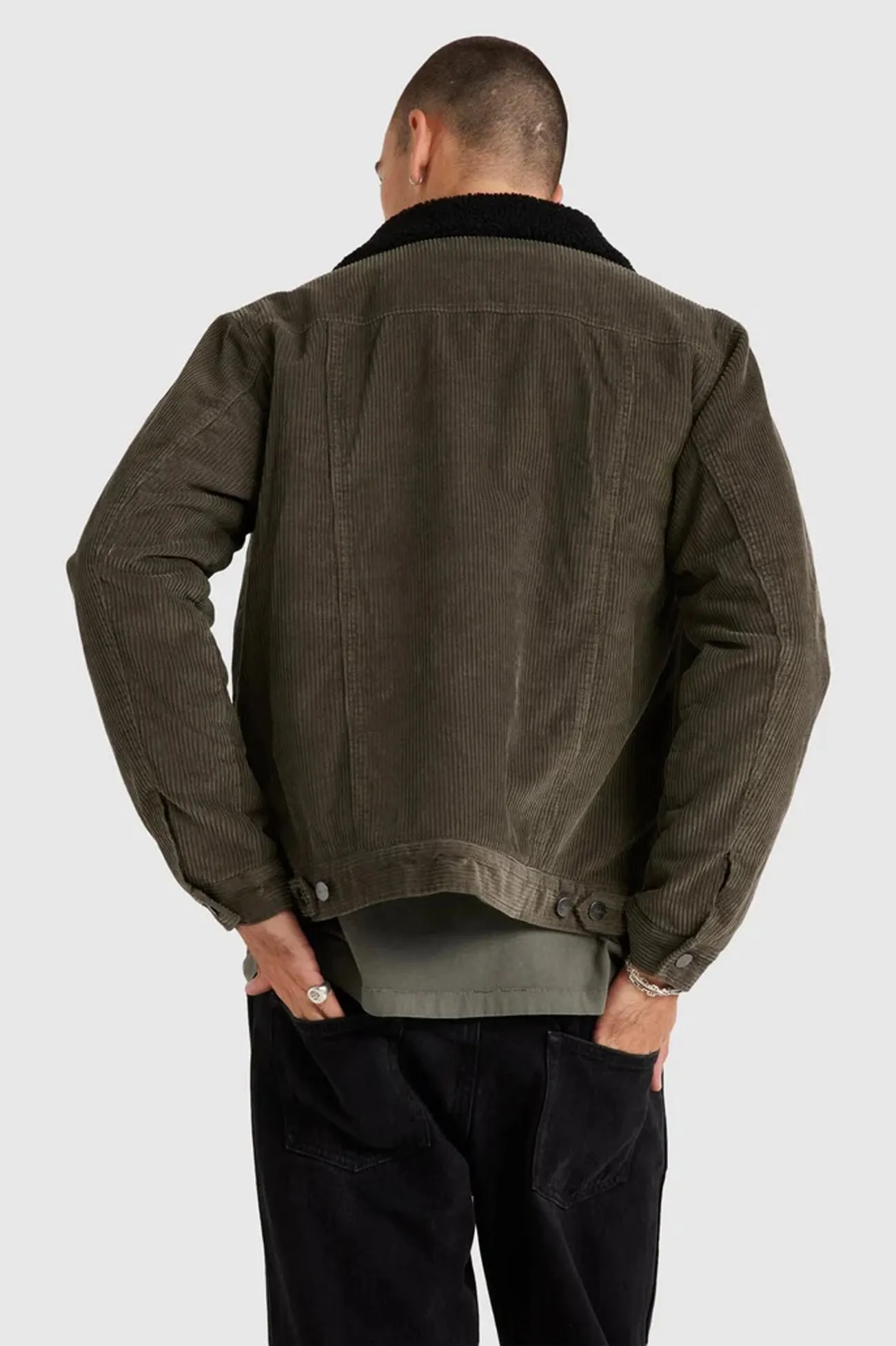Easy Trucker Sherpa Jacket Olive