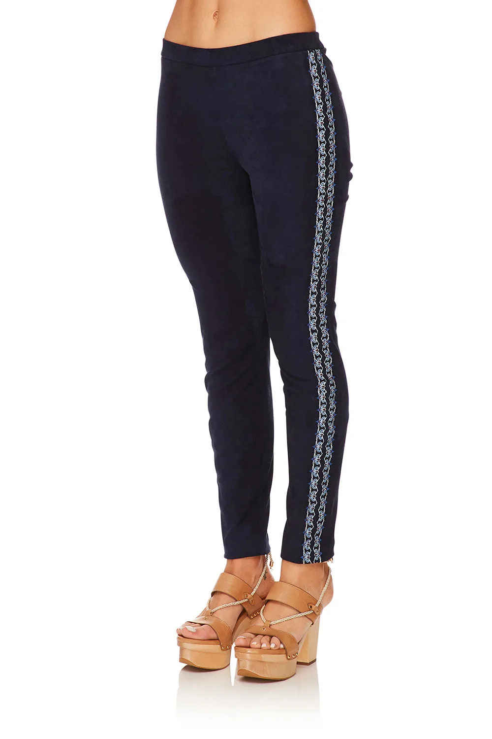 ELASTIC WAISTBAND SUEDE LEGGING FOR THE FANS
