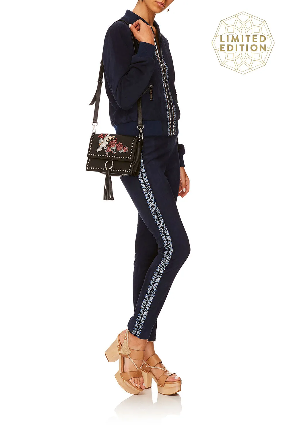 ELASTIC WAISTBAND SUEDE LEGGING FOR THE FANS