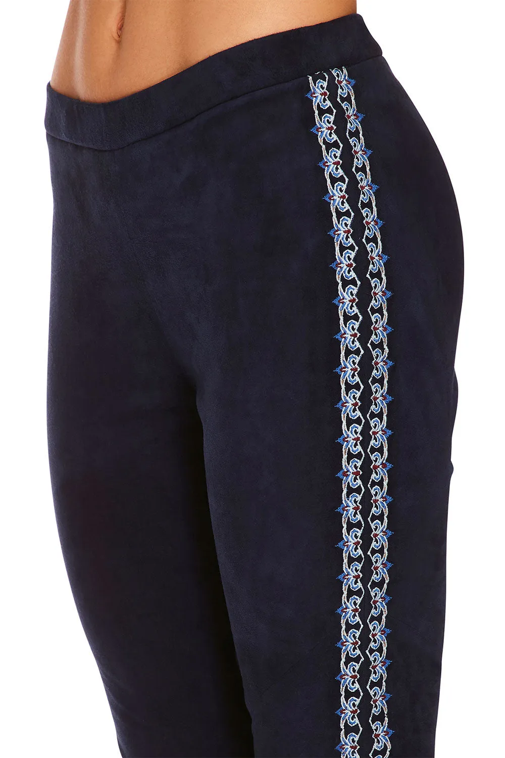 ELASTIC WAISTBAND SUEDE LEGGING FOR THE FANS