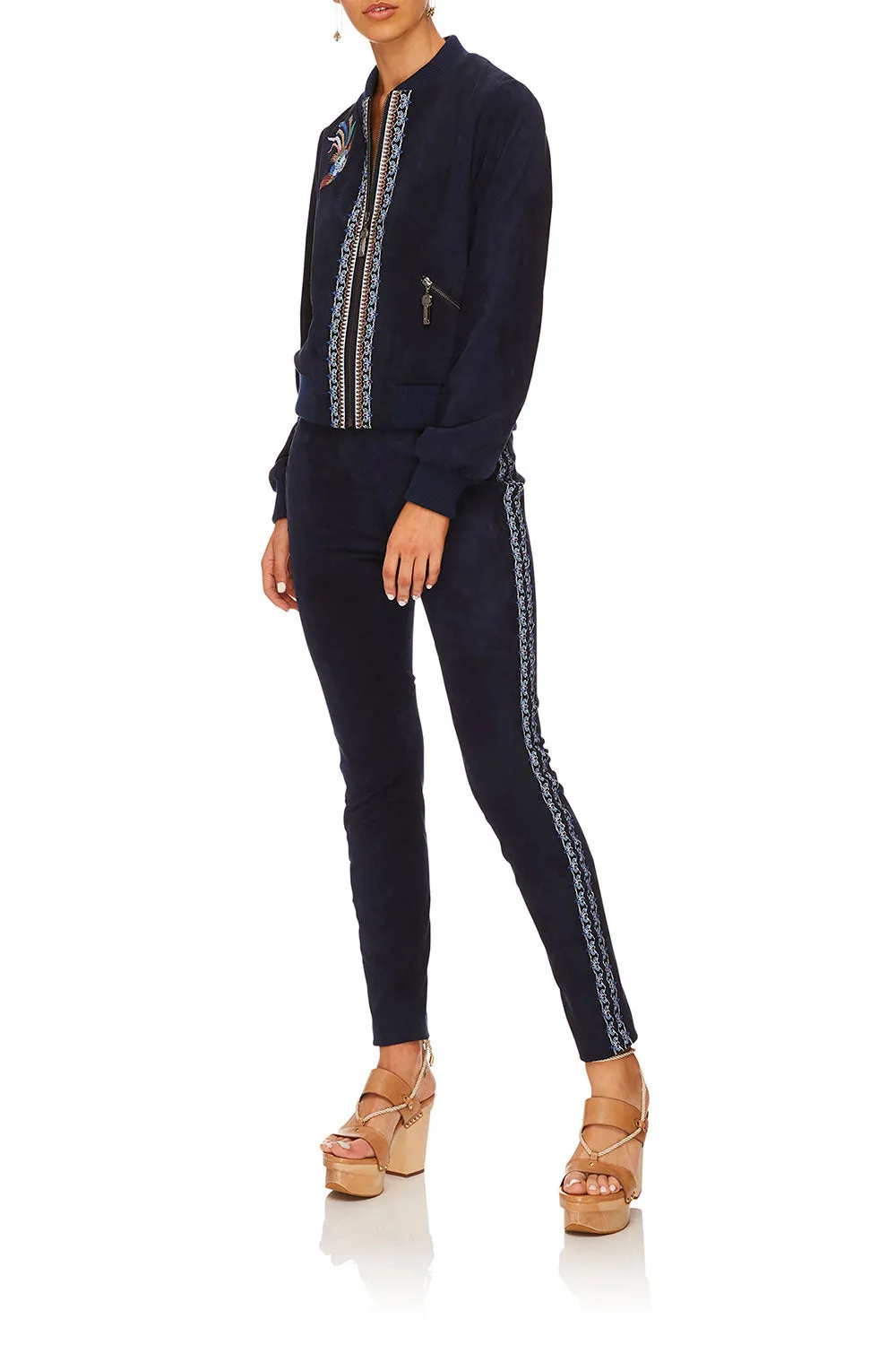 ELASTIC WAISTBAND SUEDE LEGGING FOR THE FANS