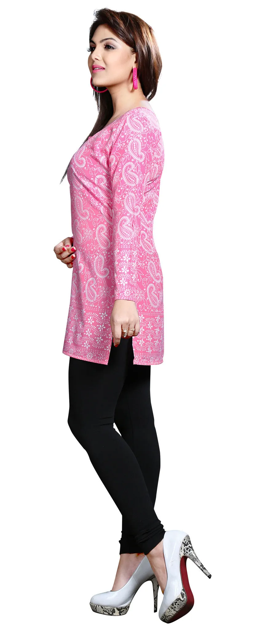 Elegant Pink Kurti Indian Wear – Trendy Short Kurti for Women