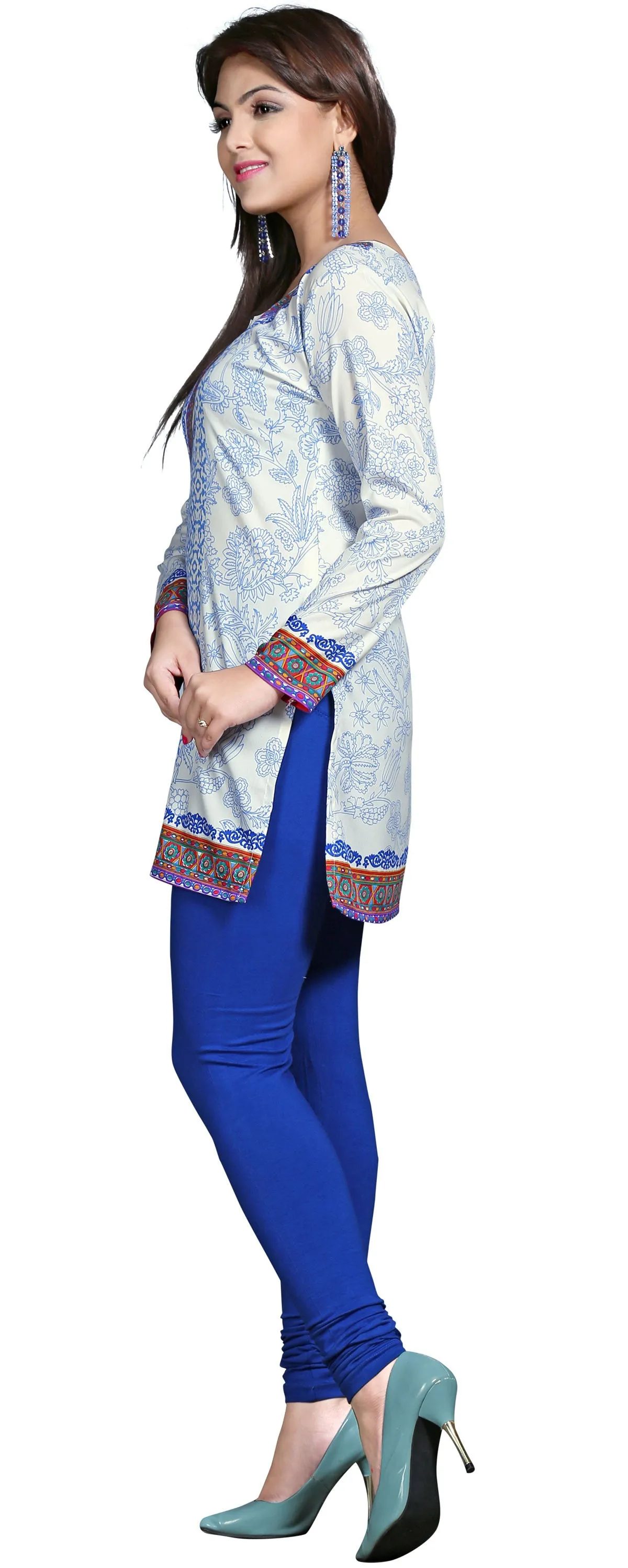 Elegant White India Tunic – Stylish Short Kurti for Women