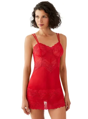 Embrace Lace chemise - equestrian red
