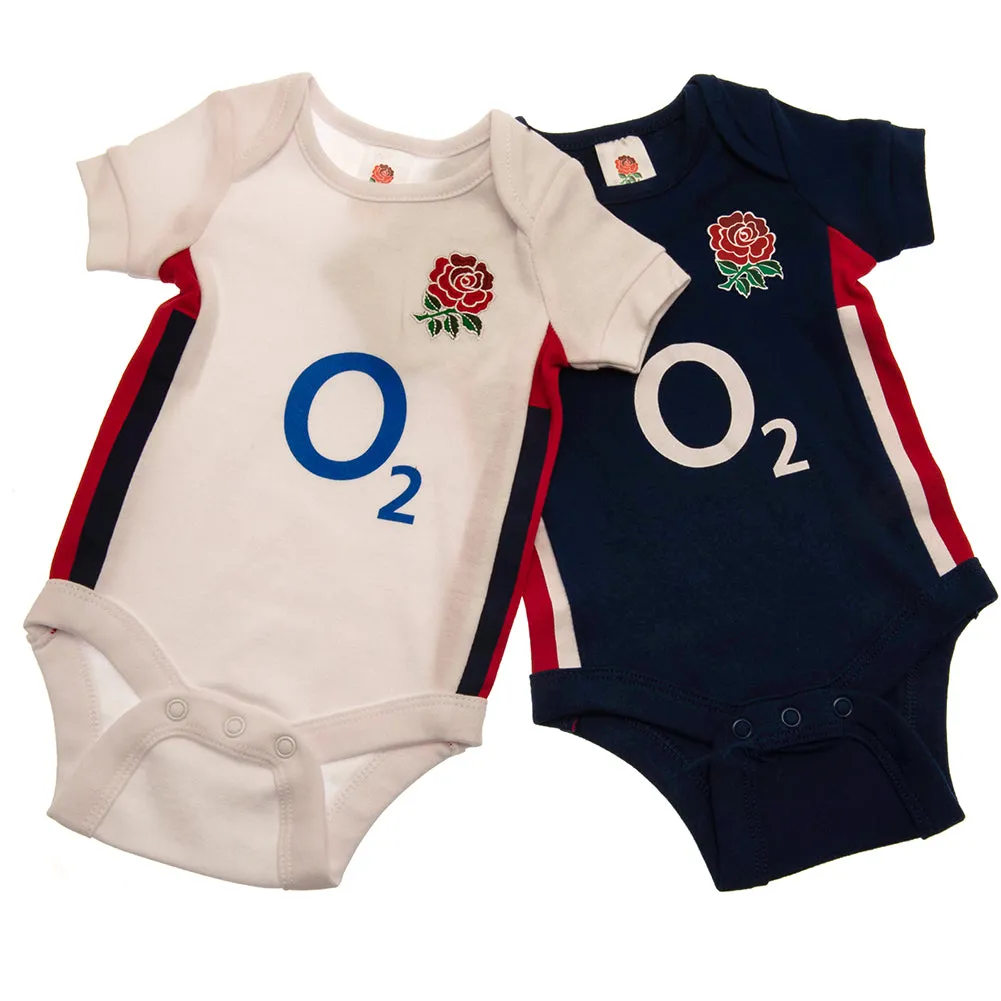 England RFU 2 Pack Bodysuit for 12-18 Months