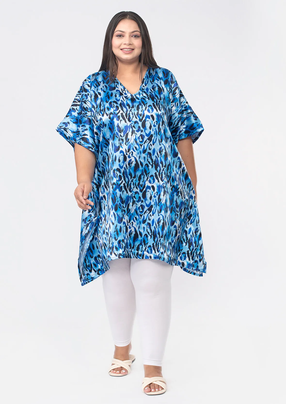 Exclusive Print Short Kaftan With Pocket