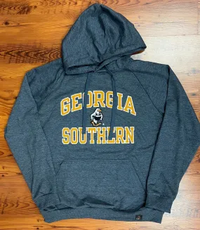 Felt Applique Gus Raglan Hoodie- Heather Navy