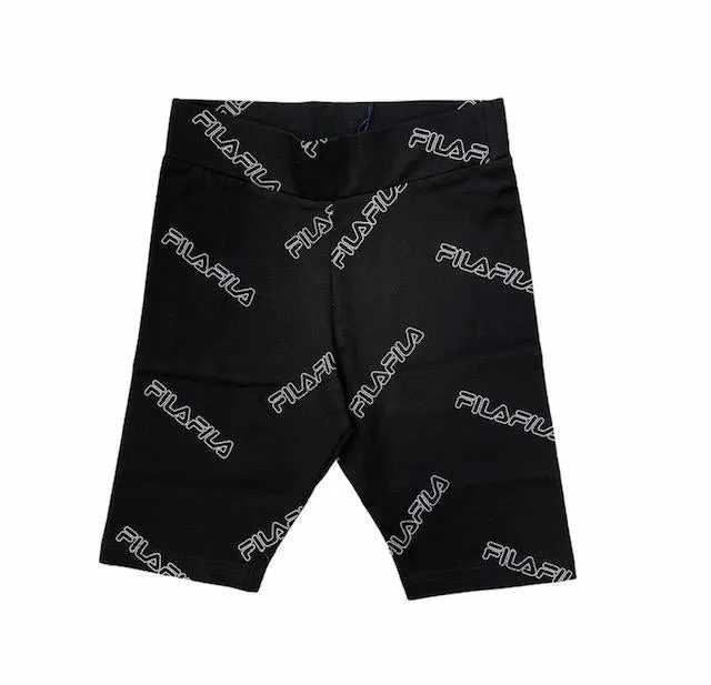Fila leggings da bambina con logo 683325 002 nero
